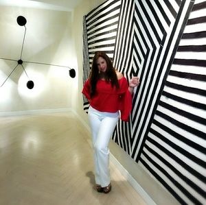 Kate Spade The Madison Ave collection white jeans
